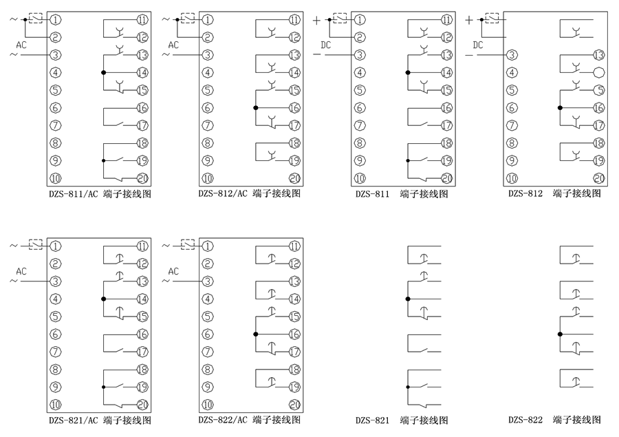 DZS-821內(nèi)部接線(xiàn)圖