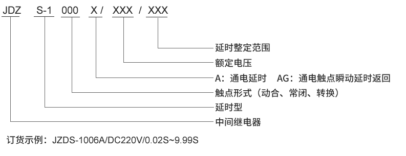 JDZS-1002AG型號及其含義