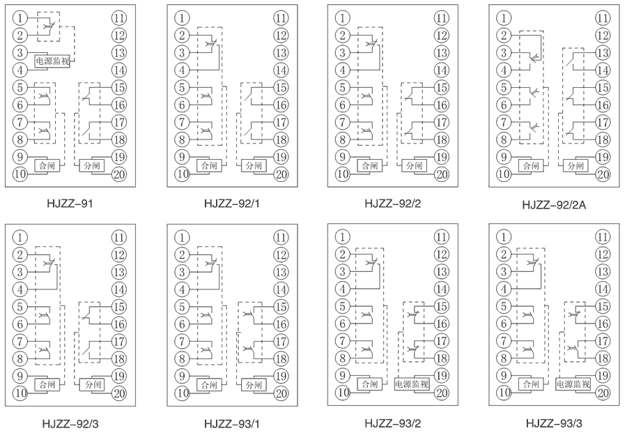 HJZZ-92/3內部接線圖