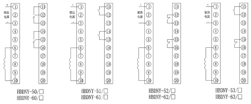 HBDNY-53/3內(nèi)部接線圖