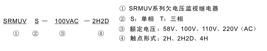 SRMUVS-100VAC-4H型號(hào)及其含義