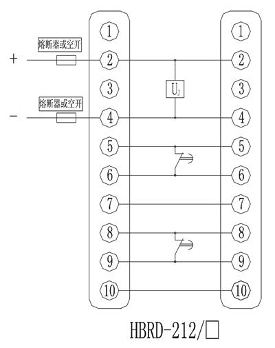 HBRD-212/7內(nèi)部接線圖